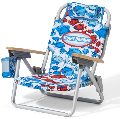 Tommy Bahama Faltbarer Strandkorb für Kinder, 5 Positionen, 52,1 x 50,8 x 63,5 cm, gewelltes Marlin