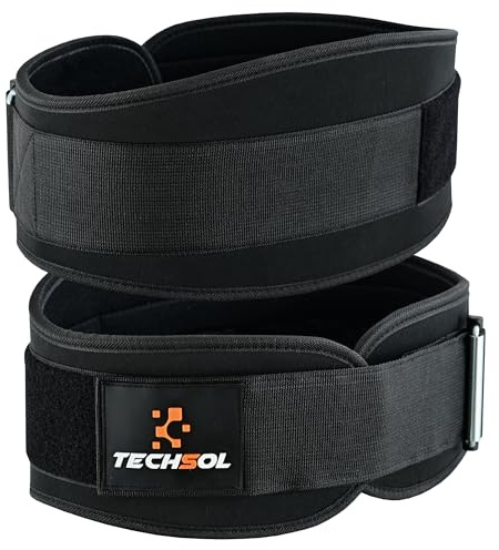 Weight Lifting Belt for Fitness Gym Adjustable Belt 5 Padded Lumbar Back Support Great for Bodybuilding, Powerlifting, Deadlifts Workout, Squats Training and Exercise for Men & Women (Black, L)