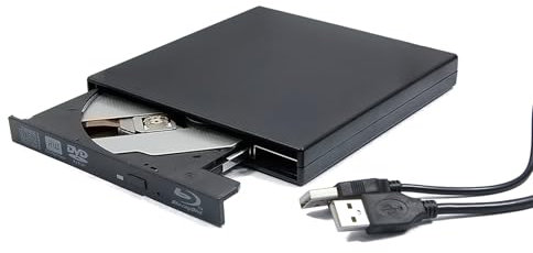 Lettori esterni di film Blu-ray CD/DVD, masterizzatore DVD a doppio strato 8X DVD+-R DL CD-RW per Windows 11 10 8 7 Win11 Win10 Mac OS Laptop & PC, USB BD-ROM Combo Pop-up Unità ottica portatile