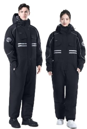 KYOFIS Traje de Nieve Mono de esquí Aislado, Traje de Nieve for Adultos de una Pieza, Impermeable a Prueba de Viento, Traje de Moto de Nieve for Clima frío for Adultos/Hombres/Mujeres(Large)
