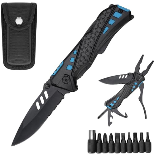 profiwoab Taschenmesser multitool Geschenke für Männer partner Papa Freund, ideen Geburtstagsgeschenk jahrestag Weihnachtsgeschenke,multitool Klappmesser für outdoor camping