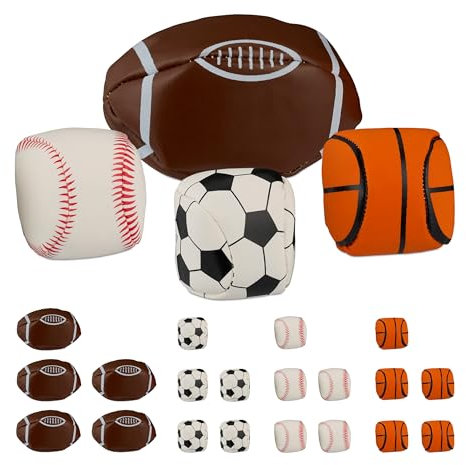 Relaxdays Jonglierbälle, 24er Set, Ø 50 mm, Ballsport, Anfänger & Profis, Wurfball mit Kugelfüllung, Jongliersäcke, bunt