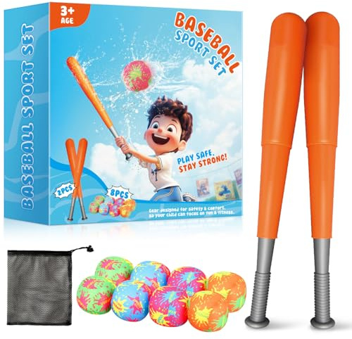 Aooess Toys for 3+ Year Old Kids: Water Baseball Toy for Kids Outdoor Ball Toys for 3 4 5 6 7 8 Year Old Boys Girls Sports Game Water Toys for Toddlers Summer Beach Pool Garden Backyard