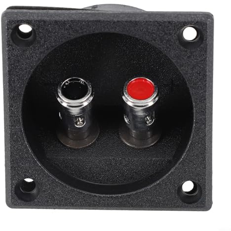 Runde Federschale Lautsprecherklemme, Lautsprecherklemme, Stereo-Bindungspfosten, Kupferklemme, Kabelverbinder, für HiFi-Lautsprecher (Silber)