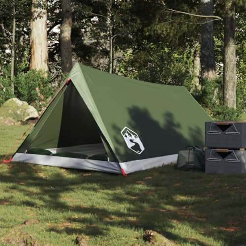 Gecheer Camping Igluzelt Außenzelt Campingzelt Kuppelzelt Familienzelt Zelt für Familien 2 Personen Olivgrün Wasserdicht
