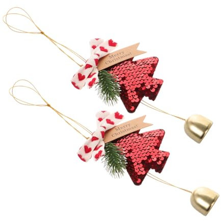 HEALSOPTHY 2stücke Weihnachtsbaum Glocken Ornament Hängende Dekoration Für Festliche Feiern Für Weihnachtsbaum Und Party Kreative Weihnachtsdeko Leuchtendes Leicht Und Tragbar