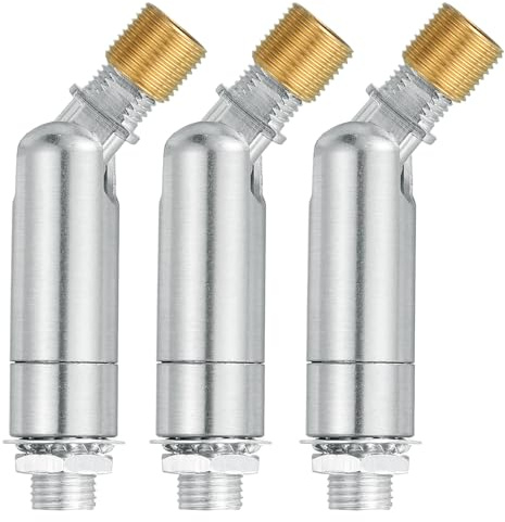 sourcing map Sloped Ceiling Adapter, 180/345 Degree 60x15mm M10 Fine Thread Sloped Ceiling Light Fixture Adapter Kit for Ceiling Pendant Light Chandelier Track Suspend(Silver, Pack of 3)