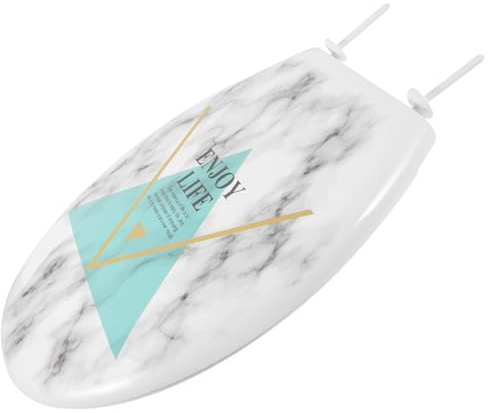 NUOBESTY Toilettensitz in Marmoroptik Aus Kunststoff Toilettensitz Für Standardtoiletten Für Badezimmer Für Zuhause