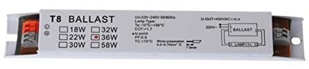 NZBZMBTTVF 220-24 0V AC 36W Ballasts de Lampe Fluorescente à Ballast électronique de Tension Large T8 ballas