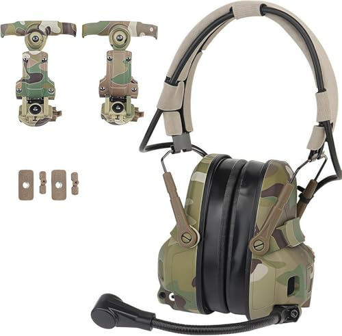 ACEXIER Casque tactique GEN 6 2 en 1 à réduction de bruit pour la chasse et le tir, compatible avec les casques 0PS C.ore A.RC et W.endy M-IOK (CP)