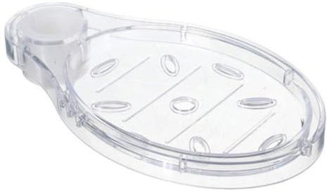 Portasapone a Forma Ellittica in Plastica, Drenaggio Acqua, Rimovibile | Cucina e Bagno, Facile da Togliere, Design Compatto, Vaschetta per Sapone