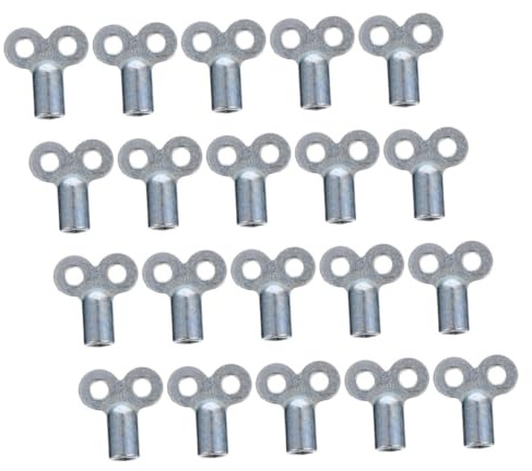 SHINEOFI 20pcs Radiator Bleed Key Square Socket Radiator Valve Tool for Heating System Air Release Plumbing Accessory for Efficient Heat Dissipation