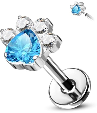 CM Crareesi Mania Septum piercing ring 16G piercing smycken daith 316L kirurgiskt stål ring helix guld örhänge brosk CZ transparent blad för kvinnor 10 mm, 16G8MM, Titan
