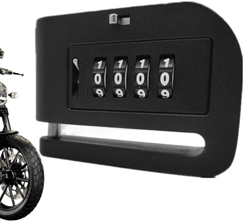 Antivol de frein à disque pour scooter, antivol pour moto - Serrure antivol pour moto réinitialisable - Verrou de frein à disque portable, verrou de scooter antirouille pour les voyages en plein air,