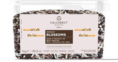 Callebaut Schokoladenblüten marmorierte Schokolade, 1 kg Dose