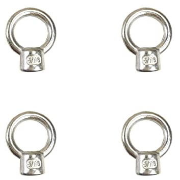 4 Pieces 316 Stainless Steel Lifting Eye Nut 5/16 UNC Marine Grade (5/16 - 4 PK)