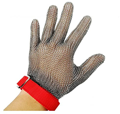 Schnittfeste Handschuhe Schutzhandschuhe for Schutzhandschuhe, Schutzketten mit Schutzkettenschuhen, for Küche Metzger (Size : 1pcs/m)