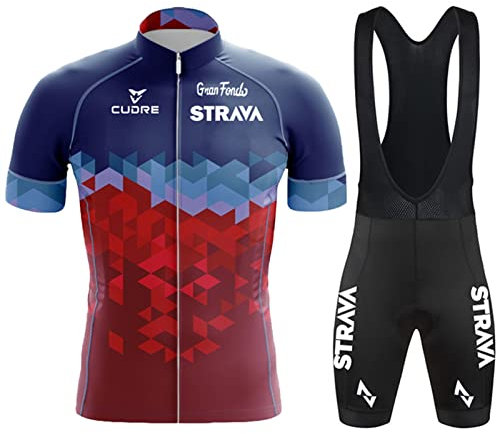 Radtrikot Set,Fahrradtrikot Herren,Atmungsaktives Sommer Kurzarm Fahrradtrikot Kurzarm + Radhose,Fahrradbekleidung Set für Fahrrad Rennrad MTB (25,4XL)
