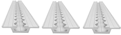 lasiprofi Airlineschiene Flügel Oben: 60 x 11 mm, 2.000 mm, 3er Set | Zurrschiene | 200 cm | kompatibel mit Fittingen | Silber eloxiert | für Transporter, Wohnwagen, Sprinter UVM. | Aluminium | 2 m