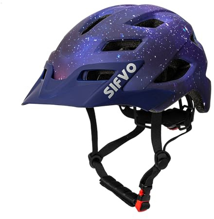 Kids Helmet, SIFVO Kids Bike Helmet Boys and Girls Bike Helmets with Cool Visor Helmet for Kid 5-14, Kid Bike Helmets Youth Bike Helmet Adjustable & Lightweight 50-57cm