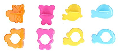 Cortador de galletas de animales, Mini Animal Friends Bento Lunch Sandwich Pan Mold Mini Animal Cookies Mold para galletas Fondant Queso Molde para hornear