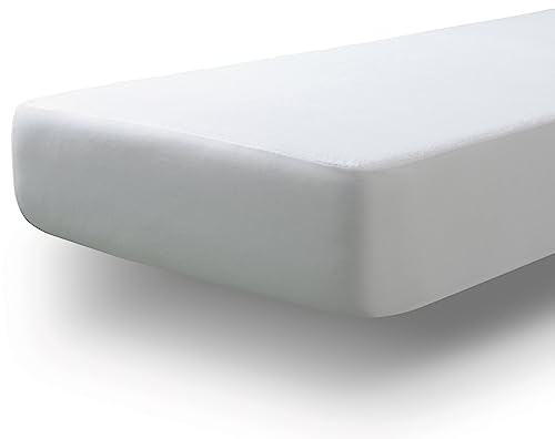 Tural Matratzenschoner 90x190/200 Wasserdicht und atmungsaktiv. Frottee aus 100% Baumwolle Matratzenbezug, saugfähig und weich im Griff - Gummizug am Rand für einfaches Anpassen.
