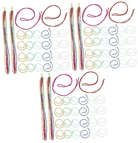 FRCOLOR 18 Stk Schmutziges Geflochtenes Kopfs Eil Haarwickel Haare Färben Haarstyling-seil Seil Zum Flechten Von Haaren Farbige Haarverlängerungen Cosplay Kopfbedeckung Polyester Kind