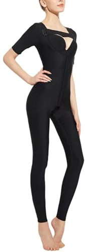 TOSOFT Faja De Cuerpo Entero Mujer Moldeador De Cuerpo Adelgazar Brazos Y Piernas Ropa Interior Especial Liposucción Y Poscirugía (Color: Black, Size: S/Small)