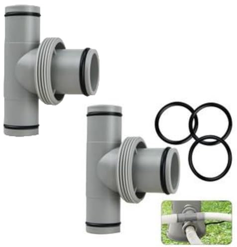 2 Stück Schlauchverbinder Poolschlauch Verbinder 38mm - Pool Adapter Für Intex Bestway Coleman Pool - Poolschlauch Adapter Pool Anschlussset - Pool Schlauchverbinder Verlängerung (38 auf 32 T type)