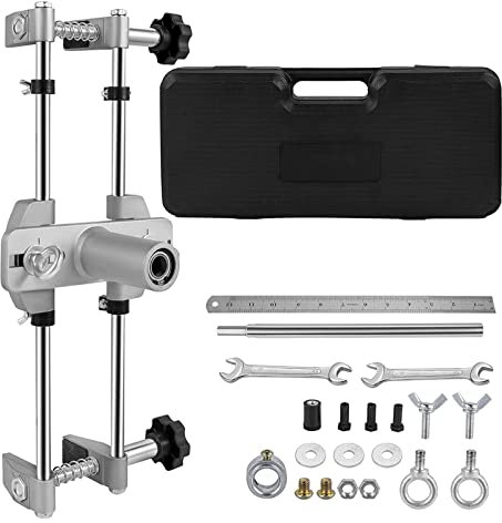 CCBFLA Drill Bits Hole Saw 8Pcs Mortice Door Fitting Kit, DBB Lock Mortiser Kit With 3pcs Tungsten Steel Cutters & Accessories,Mortising Jig Tool Hole Saw Door Opener, For Wooden Doors (Size : 8PCS)