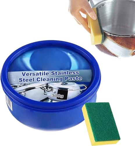 Pâte de nettoyage polyvalente pour acier inoxydable, cire propre pour acier inoxydable, nettoyant pour acier inoxydable et polissage pour métal, pâte de nettoyage magique pour acier inoxydable