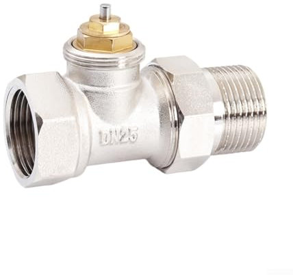 Hasaller Elektrisches Temperaturregelventil Messing Selbstregulierendes Thermostatventil Kompatibel DN15 DN20 DN25 Rohre Messing Thermostat-Heizkörperventil Automatische Temperaturregelung
