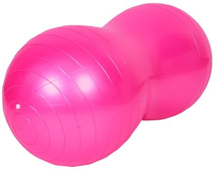 Milisten Erdnussball Für Schwangerschaft Und Yoga Gymnastikball Für Wehen Und Fitness Großer Stabilitätsball Mit Massagefunktion Aus Verdicktem PVC-Material Inklusive Luftpumpe Für Hause Un
