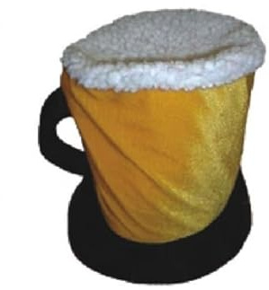 LP Divertissements Lot de 12 - Chapeau Carnaval chope de bière Adulte 28cm
