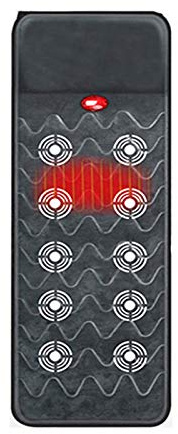 Colchoneta de masaje de espuma viscoelástica con calor, colchón de masaje de espalda con 10 motores de vibración, cojín masajeador de cuerpo completo para aliviar el dolor de cuello, espalda, cintura