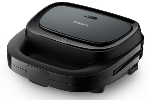 Philips Waffle Maker Series 3000 HD2332/90, 750 W, 240 V, non stick, nero
