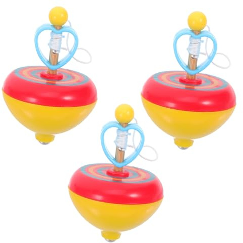 YARNOW 3 Stück Zugseil Gyro Spielzeug Für Jungen Und Mädchen Lustige Drehbare Spielzeuge Kreatives Outdoor-Spielzeug Für Jungen Und Mädchen Leicht Und Langlebig Party Geschenkspielzeug