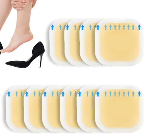 Blasenpflaster Ferse，Blasenpflaster set hydrokolloid pflaster set für Ferse, Zehen und Füße，Reibungsschmerzen Zehen (50 * 50mm, stück, 10)