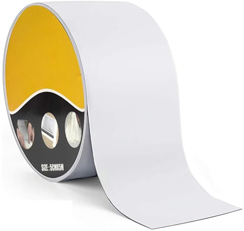 iguTrail Wohnwagen Dichtband, Butylkautschuk Weiß Selbstklebend Wasserdicht, Bitumenband Reparatur Abdichtband Klebeband für Wohnmobil, Dach, Rohrdicht, Pool, Caravan (5cm x 10m x 1roll)