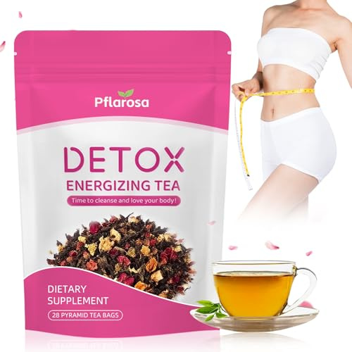 Thé Détox pour Maigrir – Cure 28 Jours | Tisane Détox Minceur avec Camellia, Pissenlit & Pétales de Rose – Nettoyage Naturel & Soutien Digestif