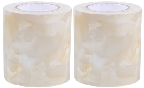Uonlytech Adesivo Battiscopa in Marmo Autoadesivo 2 Pezzi 5 M X 5 CM Modanatura Flessibile Stacca e Attacca per Pareti Mensole e Mobili Decorazione Facile e Versatile per Interni