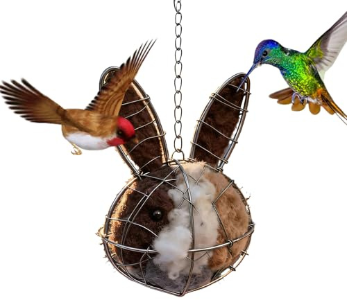 Nistmaterial für Kolibris – wetterfest, nachfüllbar | Nistkästen für den Außenbereich für Vögel – für Spatzen Rotkorn Grasgrass Garten Outdoor Frühling Winter Saison