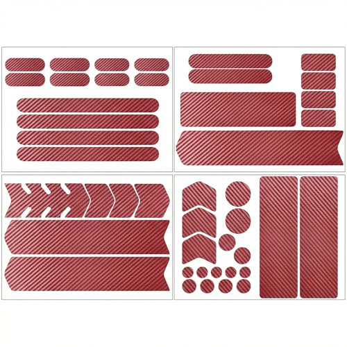 Lechengjia 44 Stickers Bicycle Chainstay Protector, Bike Frame Protection Tape Sticker, Sticking Anti-rub And Scratch Paint Protection Film, Front Fork Bikes Decal Sticker for Mountain (Claret)