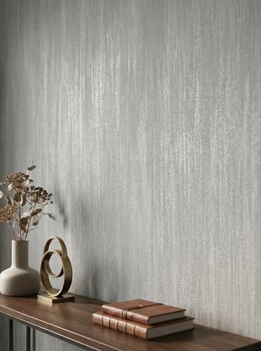 Newroom Papier Peint Gris Foncé Intissé avec texture unie douce pour Salon et Chambre - Vinyle Texturé 10,05x0,53m Made in Germany