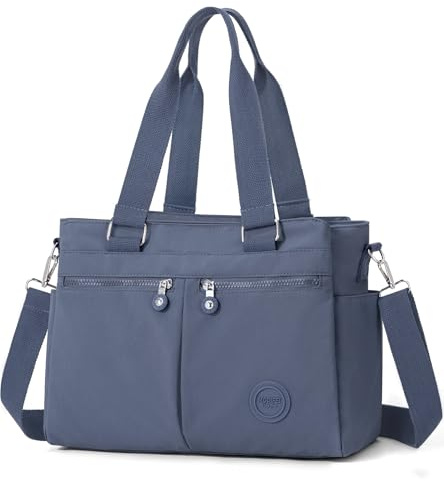BTNEEU Handtasche Damen Groß Shopper Tasche Damen Umhängetasche Mittelgroß Laptoptasche Nylon Tote Bag mit Abnehmbar Schultergurt Wasserdicht Schultertasche für Arbeit Büro Reisen Schule