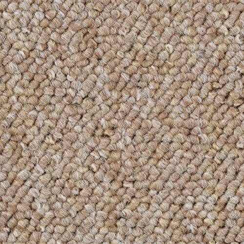 Teppichboden Meterware 500cm und 400cm breit in Beige ideal für Esszimmer und Wohnzimmer Auslegware mit Vliesrücken Made in Netherlands