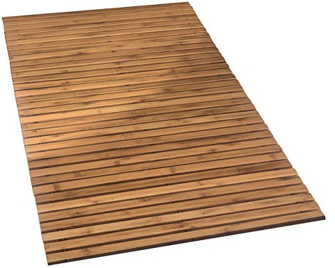 Kleine Wolke Holzmatte Level Badteppich, 100% Bambus, Natur, 115 x 60 cm, 115.00 x 60.00 cm, 4072202455