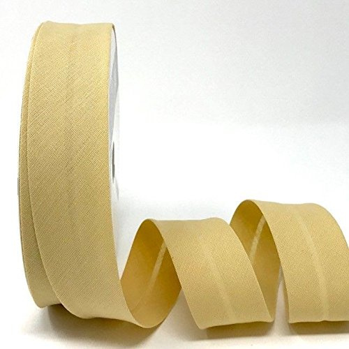 Byetsa ecru 30 mm Polycotton Schrägband auf einer 25 m Rolle