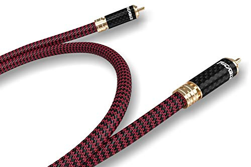 Ricable VC1 Invictus Coaxial 1 mt - Cavo Audio Digitale Coassiale 75 Ohm High-End con Noise Reduction