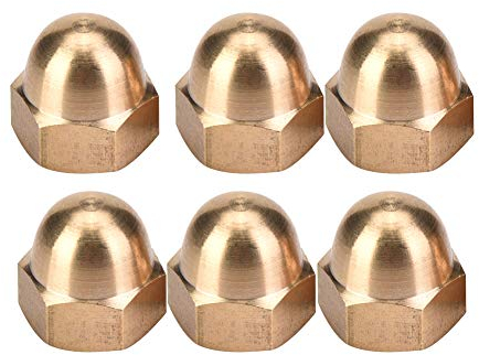 Brass Hex Cap Nut Set Brass Acorn Nut Kit Dome Head Cap Hex Nuts Set Vehicle Fasteners m3-m12 Fix Tires (M12)